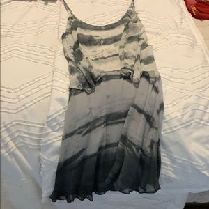 Gray and White Tye-Dye dress